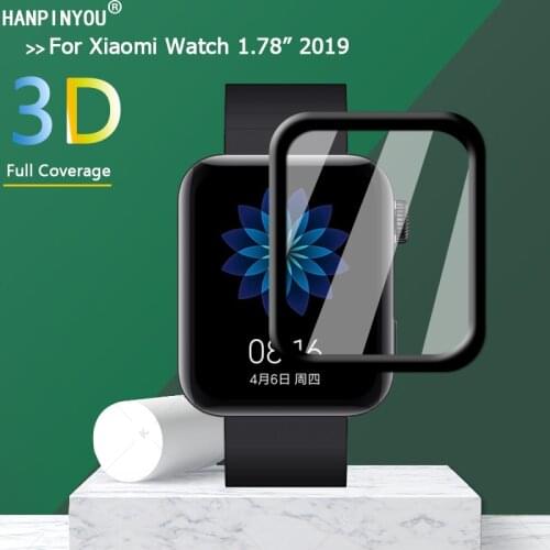 For Xiaomi Mi Watch 1.78" 2019 SmartWatch Full Cover 3D Curved Plating Soft PMMA PET Film Screen Protector -Not Tempered Glass