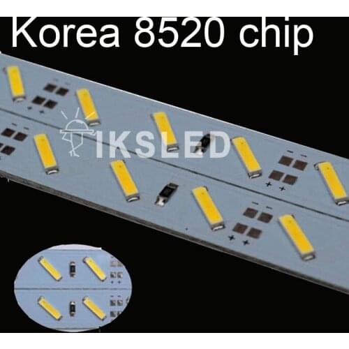 Hot sales 1m*100pcs Super Bright Hard Rigid Bar light DC12V 72 led SMD 8520 Aluminum Led Strip light+aluminium+cover