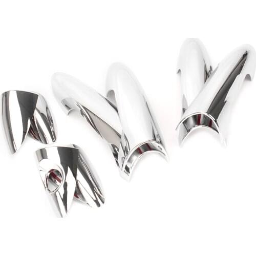 Chrome Car Outside Door Handle Cover Molding Trim For Hyundai Accent & Accent Solaris Attitude 2010-2016 1 Keyhole(Driver)