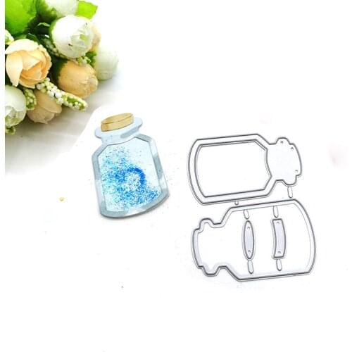 Julyarts Shake The Card Wishing Bottle Cutting Dies Craft Supplies Molds Stencil Scrapbooking Photo Album Card Paper Embossing