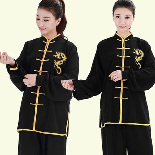 Chinese Warrior Costume Tai Chi Clothing Shaolin Kung Fu Uniform Embroidery Traditional Tang Suit Tai Chi Wushu Costume TA1489