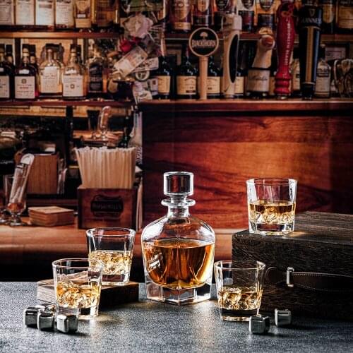 Creative Glass Whisky Vodka Wine Crystal Bottle Spirits Cups Transparent Wine Drinking Cups Bar Home