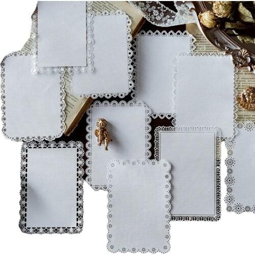 Plant Leaves Round Lace Garbage Newspaper Planner Craft Scrapbook Retro Decoration DIY Material Base Paper 8