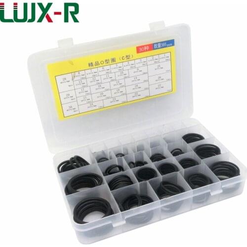 LUJX-R 366pcs Rubber O Ring Assortment Seal Nitrile Professional Assort Kit Set Washer Sealing Ring Gasket Boxes Different Size