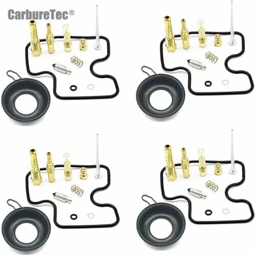 For Honda CB400 SUPER FOUR CB400SF NC30 1992-1999 Carburetor Repair Kit Chamber Seal Float Valve Needle Vacuum Diaphragm 4 Sets