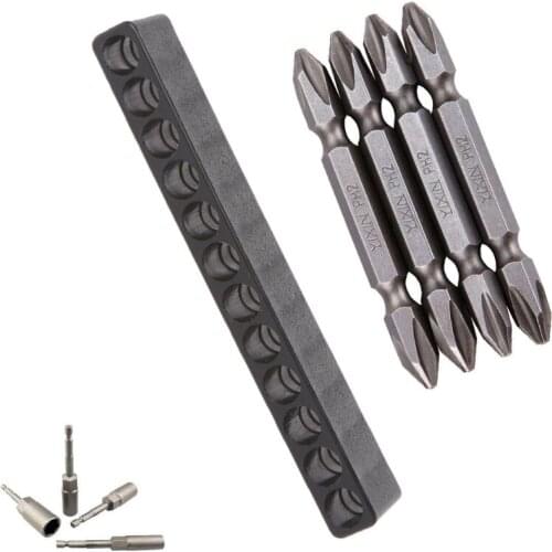 Screwdriver Hole 10/12 Holes Hex Shank Bit Holder Plastic Head Storage Case Tool
