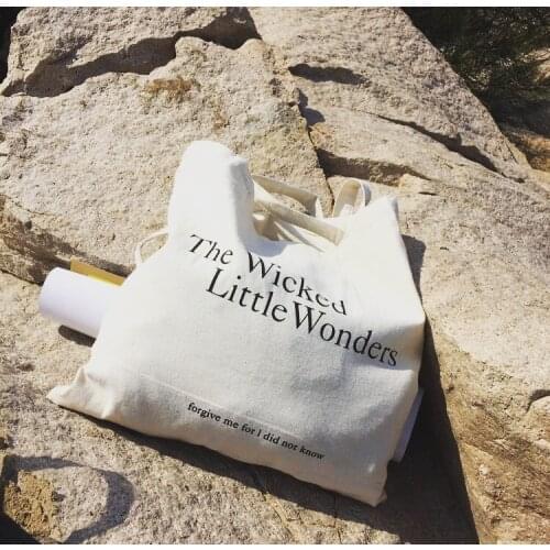 Womens Casual Canvas Shoulder Bag letter Printing Shopping Bag Cotton Cloth Lady Handbag Eco Reusable Large Tote Shopper Bags