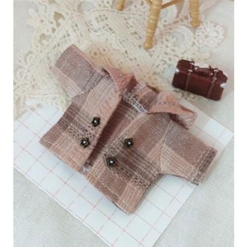 Hand-made casual suit doll clothes coat for ob11 Body9 GSC clay Molly piccodo doll accessories