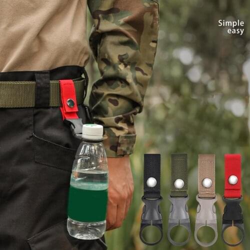Tactical Keychain Military Backpack Molle Clip Portable Water Bottle Hanging Buckle Webbing Carrying Clip Outdoor Camping Tools