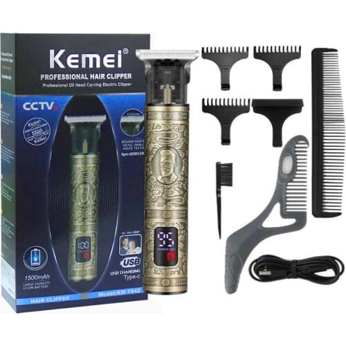 Original finishing outlining LCD hair trimmer barber rechargeable Pro electric hair clipper edging grooming hair cutting machine