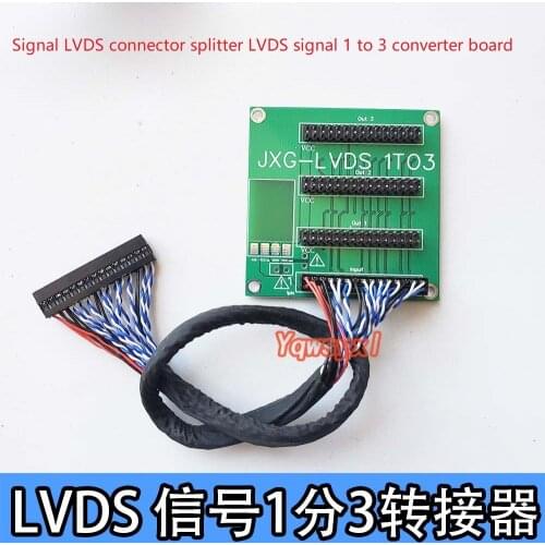 Yqwsyxl Signal LVDS connector splitter LVDS driver board advertising machine signal 1 turn 3 same screen display HD
