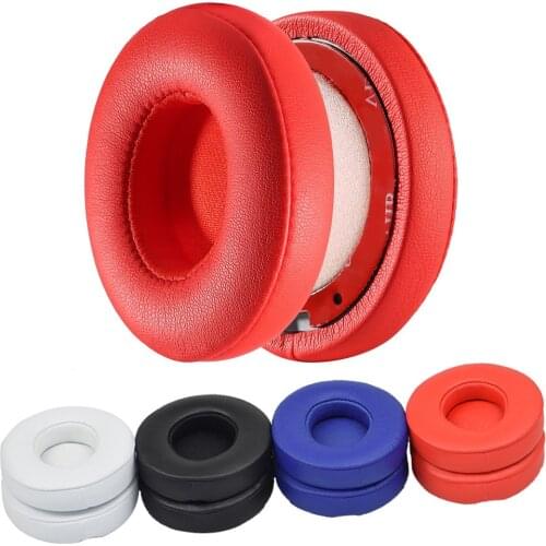 1 Pair Ultra-soft Case Cover For Beats Solo 2 3 Wireless Bluetooth Headset Replacement Ear pads Cushion Earbuds