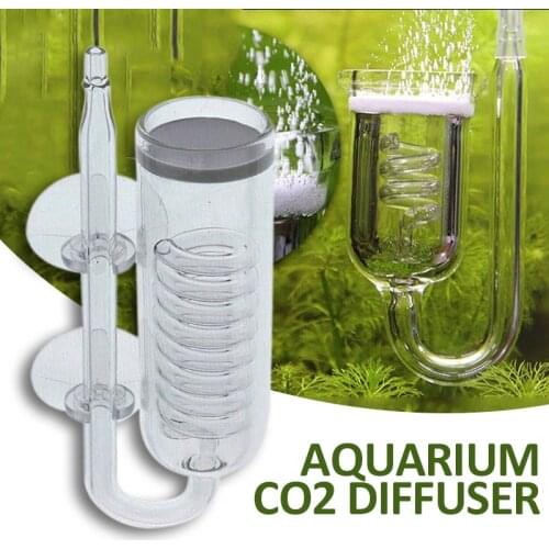 1pc Aquarium Tank Spiral CO2 Diffuser Glass Bubble Counter With Suction Cup for Plants