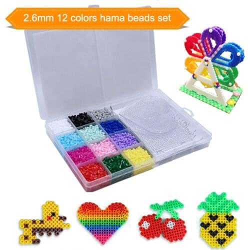 2.6mm Beads 6500pcs 12color Hama Beads for Kids Iron Beads Diy Puzzles Handmade Gift Toy Girls Toys for 8 Years