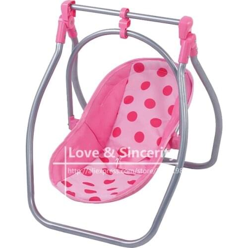 2pcs In1, Multi-function Cradle and Feeding Table For 43cm Dolls Baby Reborn Furniture