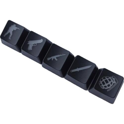 5Pcs OEM R4 Profile ABS Backlit Keycap Gaming Keycaps Key Button Keycaps ABS Cap for Cherry MX Mechanical Keyboard CS GO