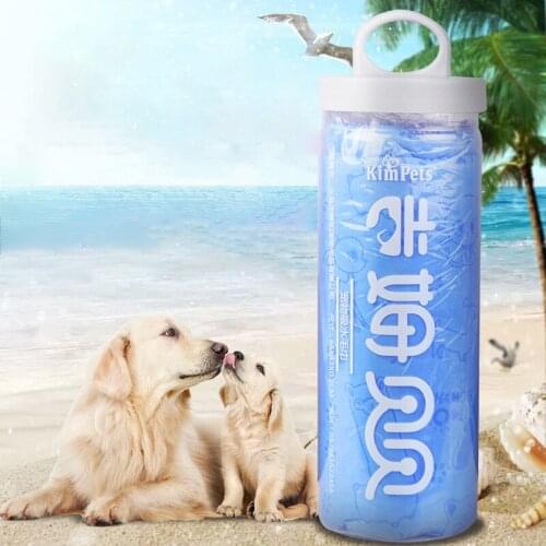 Pet Absorbent Towel With Storage Bucket Dog Quick Drying Towel Cat Bath Deerskin Towel Pet Cleaning Products