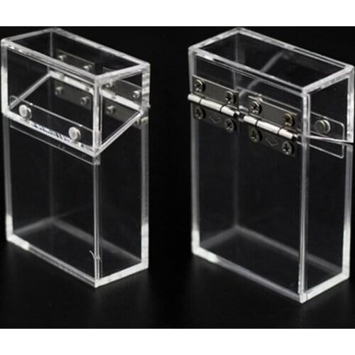 Acrylic Transparent Smoke Cigarette Case Storage Box for Holding 20 Sticks Package Tobacco Container Christmas Gift