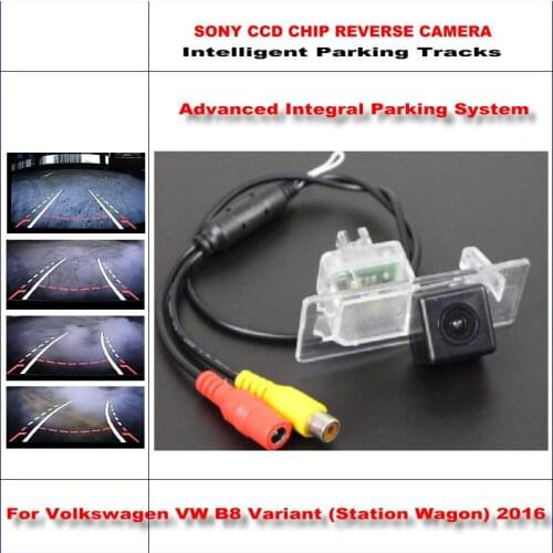 Car Intelligentized Reverse Camera For VW B8 Variant Station Wagon 2016 Rear View Backup Dynamic Guidance Tracks CAM