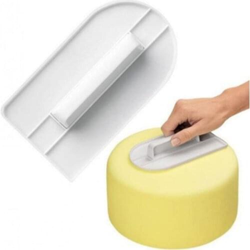 White Cake Smoother Decorating Polisher Sugarcraft Sharp Icing Smoother Edge Kitchen Fondant Tool LX6674