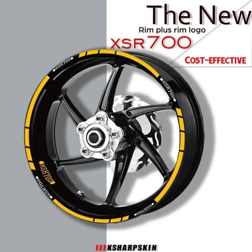 Motorcycle decorative wheel waterproof logo sticker decal reflective stripe rim stickers kit for YAMAHA XSR700 xsr700 xsr 700