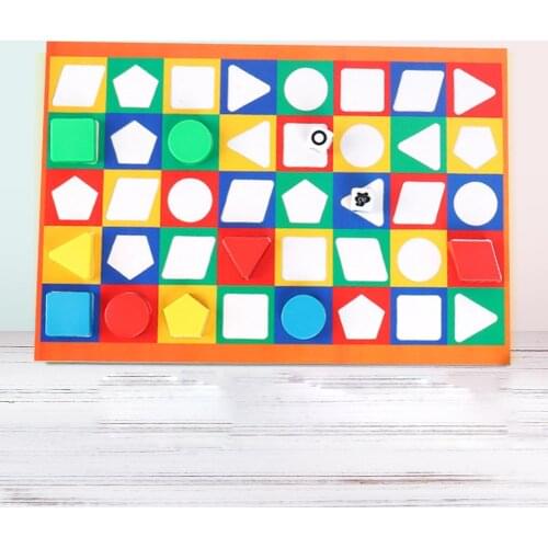 Children Logic Thinking Geometric Chess Sorter Educational Intelligent Color Shape Assort Block Memory Training Montessori Toy
