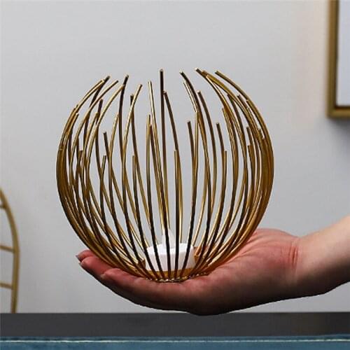 Geometric Candle Holder Metal Creative Living Room Romantic Candle Holder Table Decoration Photo Props