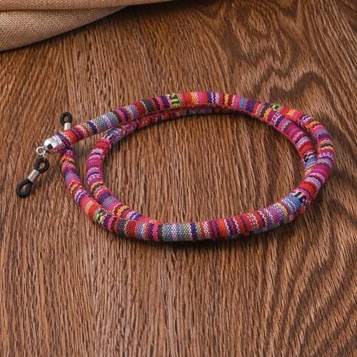 Cotton Eyeglass Sunglasses strap Ethnic Rope Glasses Chain Neck String Cord Retainer Strap Sunglasses Cord Lanyard Glasses Cords