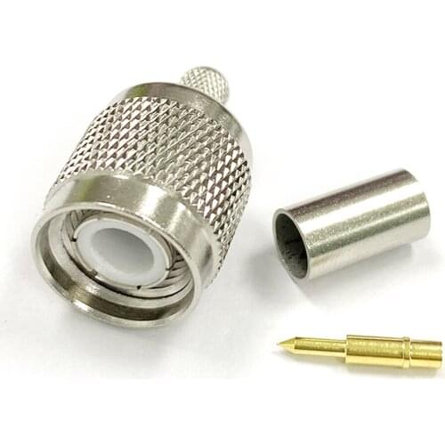 1PC TNC Male RF Coax Connector Plug Crimp For LMR195 RG58 cable straight type Wholesale Fast Shipping for wireless modem