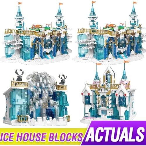MOULD KING Creative Girls Toys The MOC Frozen Castle Palace Model Constructor Building Blocks Bricks Birthday Gift