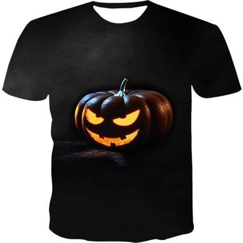 Summer Casual Men Women T Shirt Fashion 2021 New Short Sleeve Creativity Pumpkin Print T-Shirts The 3D Printing Streetwear