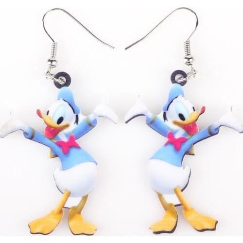 Newei Long Drop Brand Lovely Dancing Duck Earrings Acrylic Hot 2017 Jewelry Girls Women Novelty Children Earrings Accessories