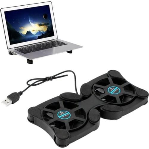 New Arriv al 2pcs 70mm Universal Foldable USB Laptop Cooler Quiet Anti-Slip Heat Dissipation Cooling Fan Bracket for most laptop