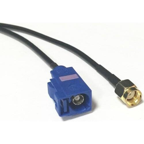 New Modem Coaxial Cable RP-SMA Male Plug Connector Switch FAKRA Connector RG174 Cable 20CM 8inch Adapter