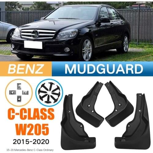Car Front and Rear Wheel Mudguards Fender Tire Splash Guards Car Accessories for Mercedes-Benz C-Class W205 2015-2021