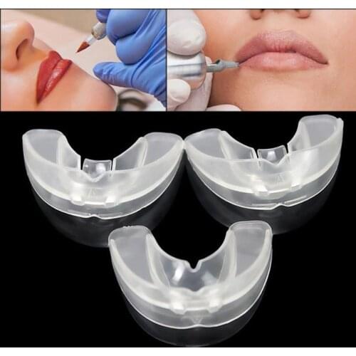 Permanent Tattoo Floating Lip Mouth Guard Tooth Socket with Case Box for Lip Tattooing Auxiliary Supplies Socket Lip