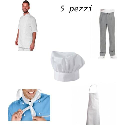 Complete Cook Half sleeved chef summer stock clothing pizza man