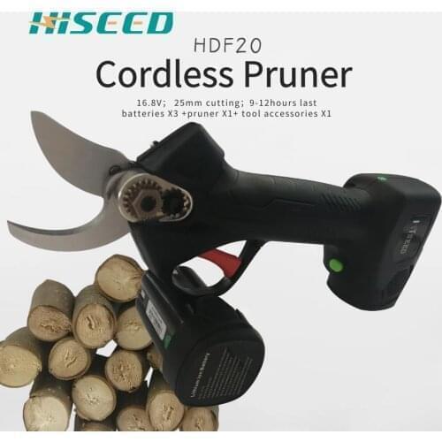 16.8V garden scissors electric in pruning shear max cutting 25mm living plant cordless shears /battery pruner