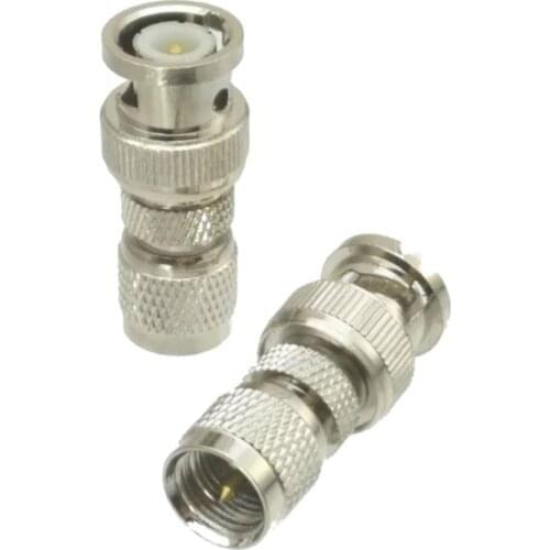 BNC male plug to mini UHF miniUHF male plug center RF adapter connector