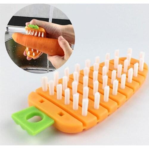3pcs Fruit Vegetable Cleaning Brush Potato Carrot Ginger Scrubbers Cleaning Tools Cleaning Comb