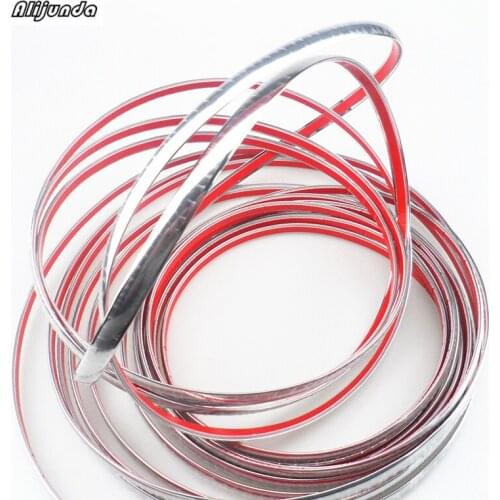 Car-styling 10mmx15m DIY Car decoration Chrome Strip sticker for Toyota Camry Corolla RAV4 Yaris Highlander/Land Cruiser/PRADO V