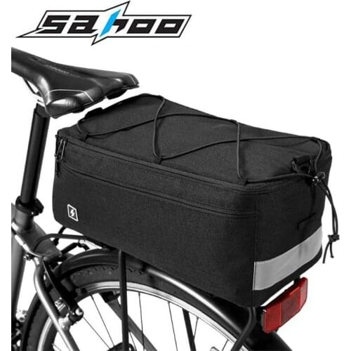 SAHOO 8L Bicycle Rear Seat Bag Cycling Bike Rack Seat Bag Rear Trunk Pannier Backseat Bag Multifunctional Shoulder Handbag Bag