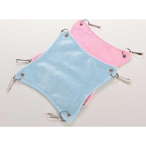 Warm Plush Cloth Hamster Chinchilla Hammock Guinea Pig Rabbit Hanging Bed Cage Accessories CLH@8
