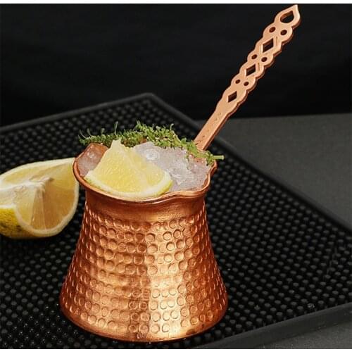 Turkish Coffee Pot Maker Copper Hand Hammered Ibrik Vintage Cezve Cup