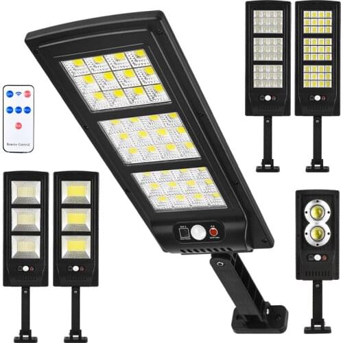 Solar Light Lamp Large Outdoor Solar Waterproof Street Light Garden Infrared Sensor Motion Sensor Smart Remote Control Light