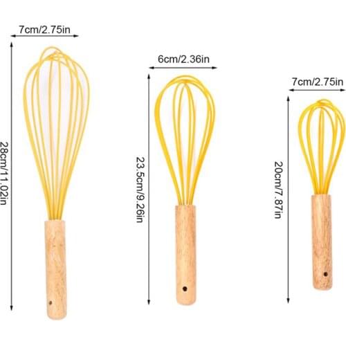 Kitchen Silicone Whisk Non-Slip Easy to Clean Egg Beater Milk Frother Kitchen Utensil specialty Kitchen Silicone Egg Beater Tool