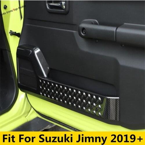 Yimaautotrims Interior Inner Door Decoration Panel Cover Trim For Suzuki Jimny 2019 2020 ABS Red / Silver / Carbon Fiber Look
