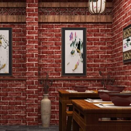 WELLYU papel de parede 3d Chinese retro imitation brick PVC wallpaper restaurant clothing store hotel living room wallpaper