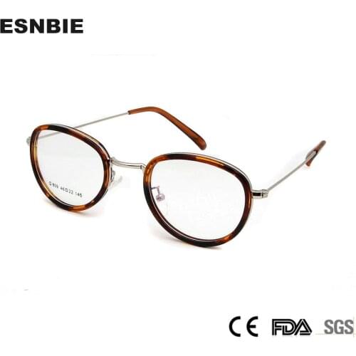 Fashion Glasses Women Eyeglasses Frame Vintage Optical Glasses Frame Men Retro Round Glasses Demo Lens Geek Lentes Mujer