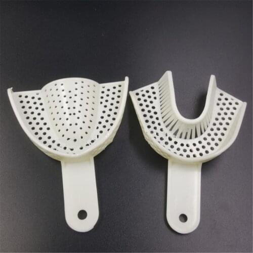 1Pair Dental Disposable Impression Trays Dentist Plastic Teeth Holder Trays